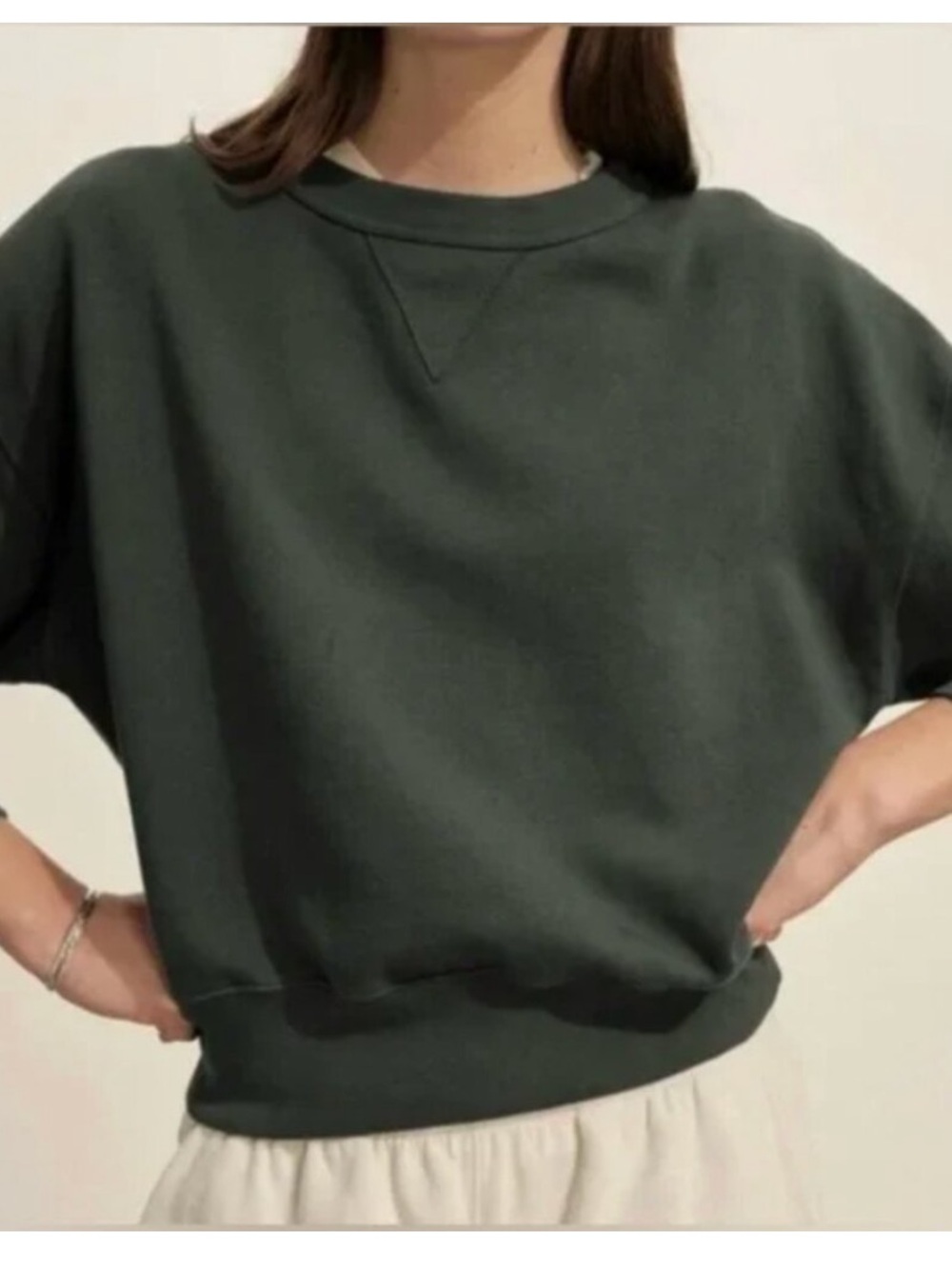 Buck Mason Green Sweatshirt and Sweatpants Set, size small